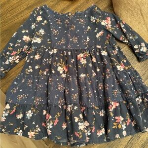 OshKosh B'gosh Navy Floral Tiered Dress